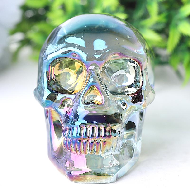 3" Aura Glass Skull Crystal Carvings Best Crystal Wholesalers