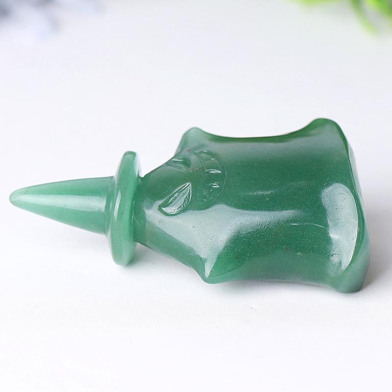 2.7" Green Aventurine Devil Ghost Crystal Carvings for Halloween Best Crystal Wholesalers