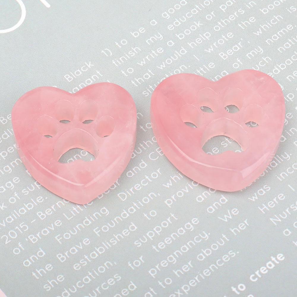 Rose Quartz Heart Shape with Claw Carving Best Crystal Wholesalers