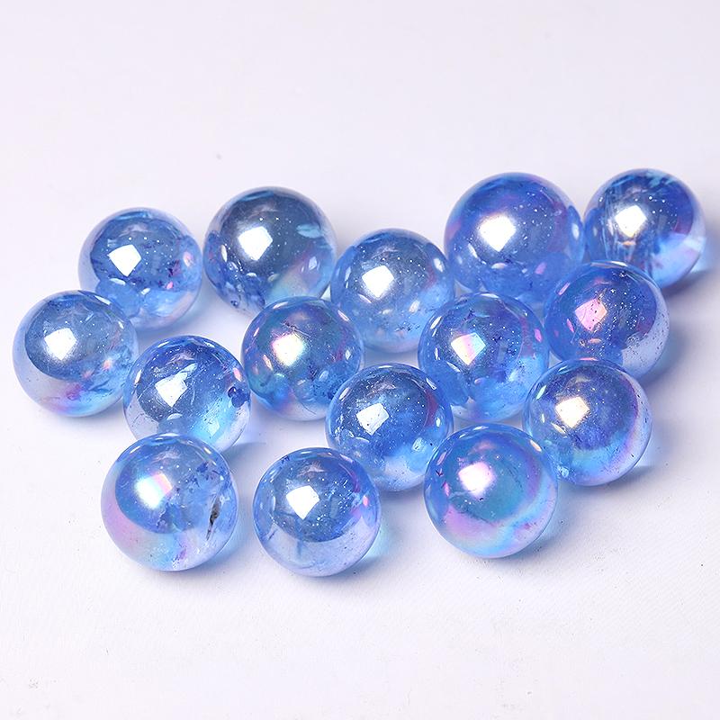 0.5-0.7'' High Quality Dark Blue Aura Crystal Spheres Crystal Balls for Healing Best Crystal Wholesalers