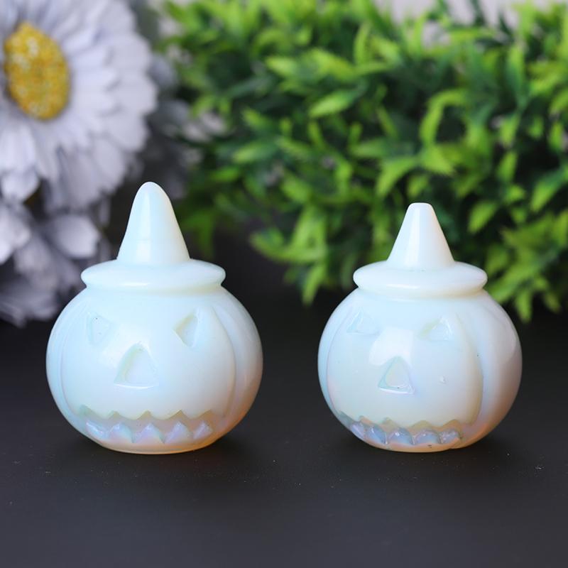 2" Opalite Pumpkin Crystal Carvings for Halloween Best Crystal Wholesalers