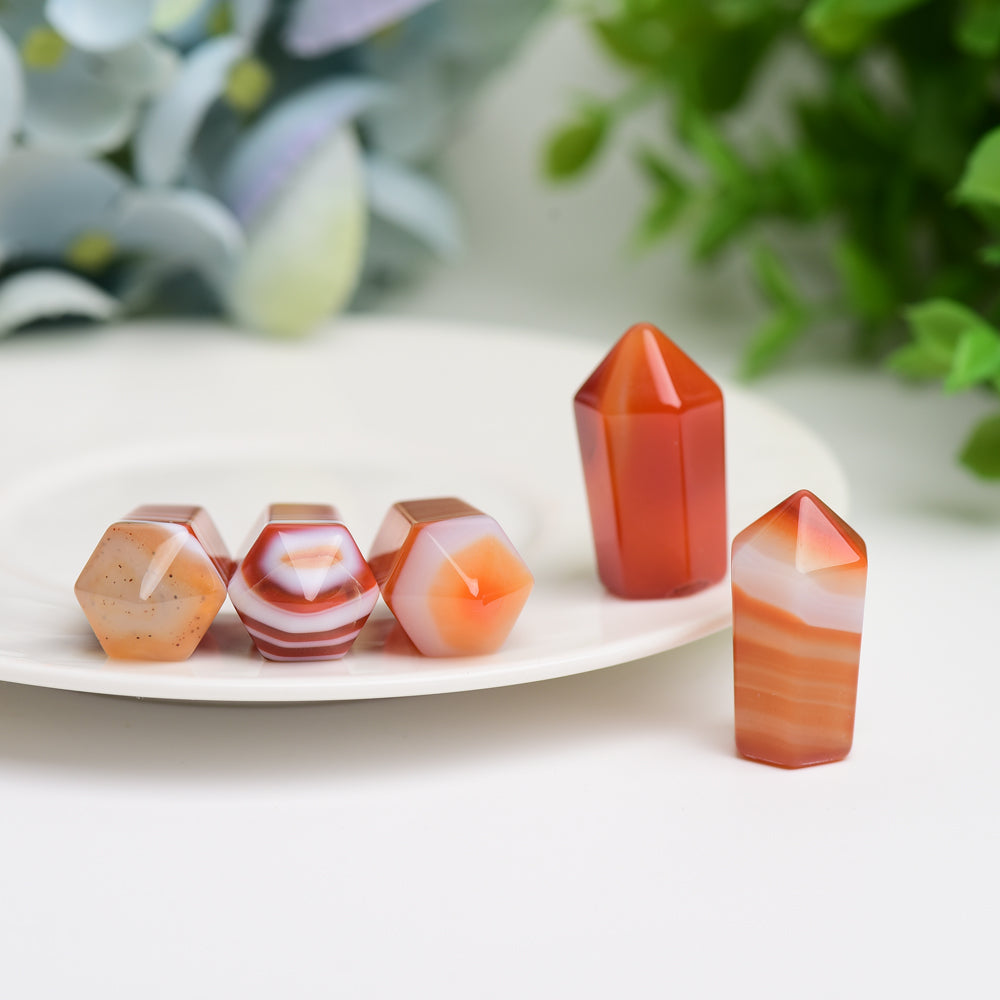 1.0" Carnelian Mini Crystal Points Towers Bulk Best Crystal Wholesalers