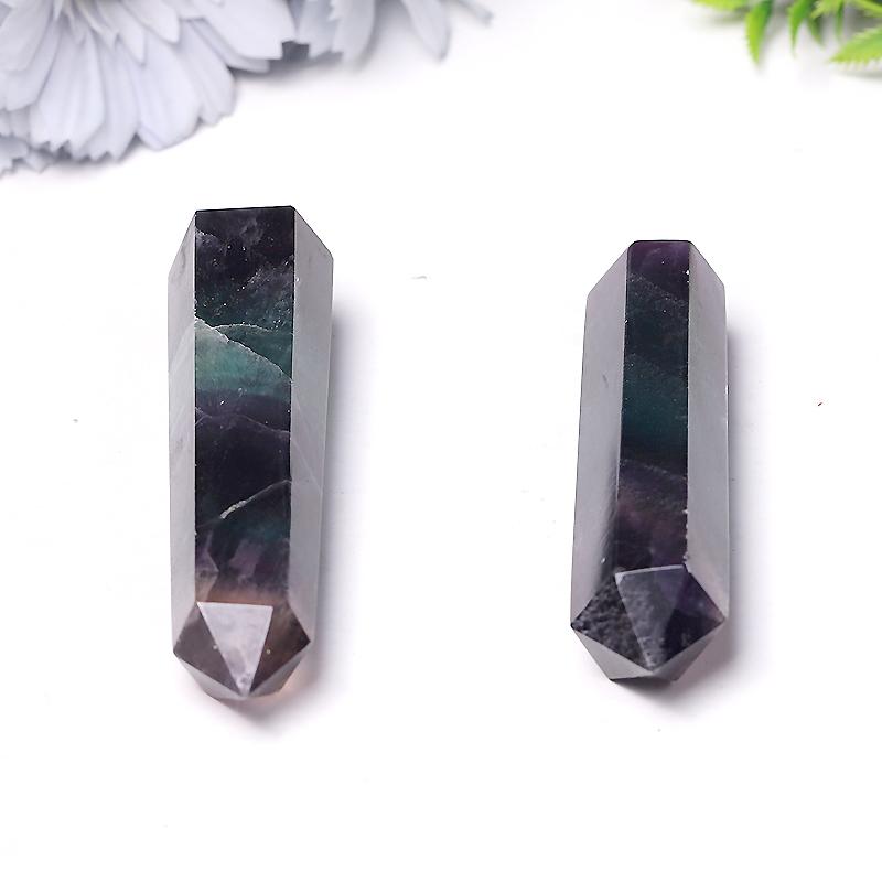 Natural Rainbow Fluorite Double Towers Points Bulk Crystal Double Towers For Decoration For Gift Best Crystal Wholesalers