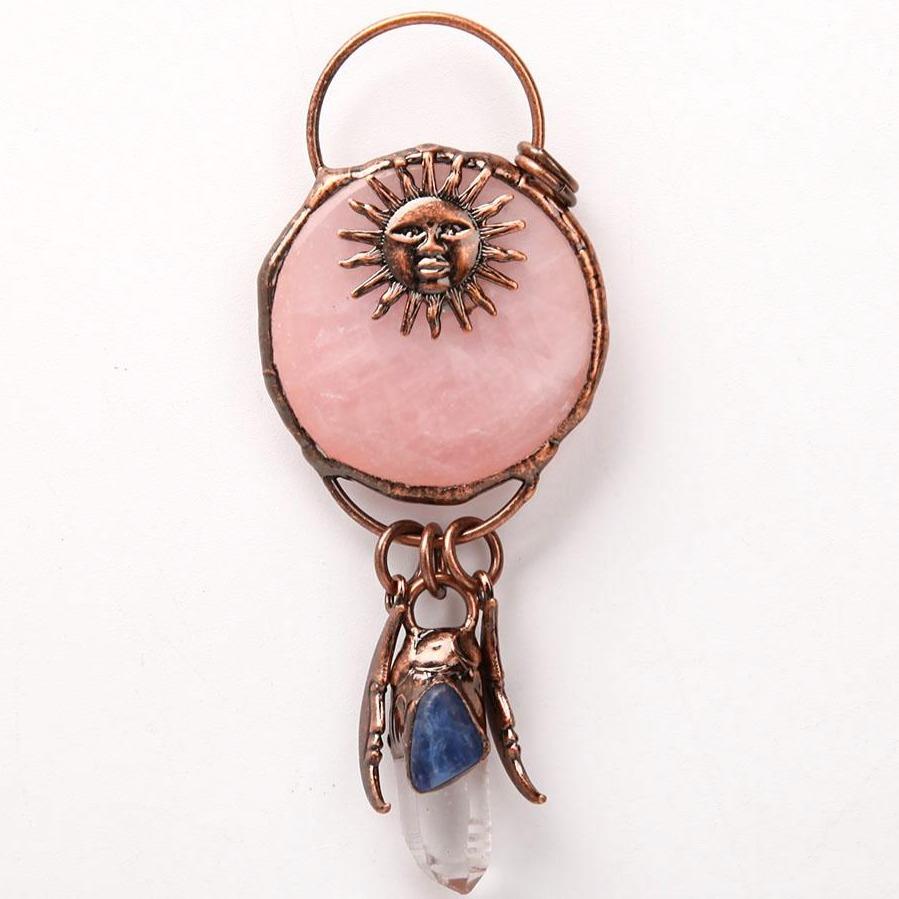 Rose Quartz Clear Quartz Kyanite Pendant Best Crystal Wholesalers