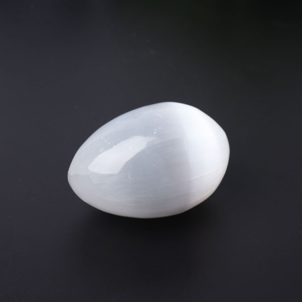 2.5" Selenite Egg Palm Stone Best Crystal Wholesalers