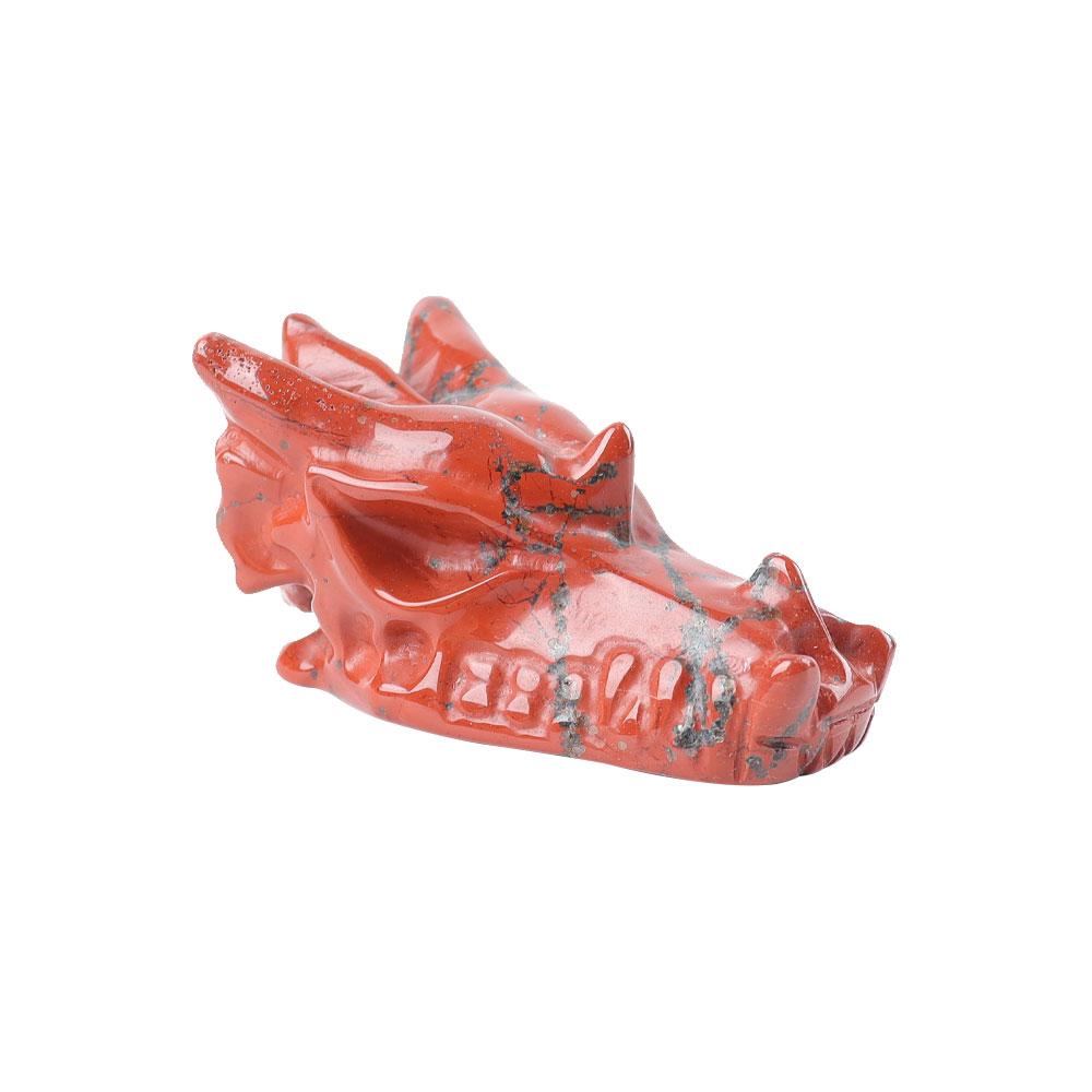 Red Jasper Dragon Head Carvings