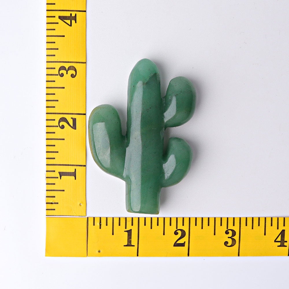 3.1" Green Aventurine Cactus Crystal Carvings Plants Bulk Best Crystal Wholesalers