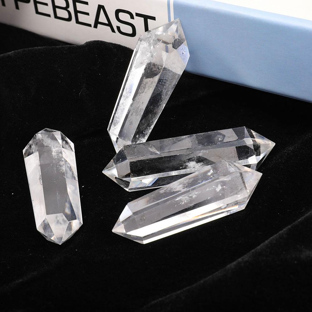 Set of 4 Clear Quartz Double Terminated Towers Points Bulk Best Crystal Wholesalers