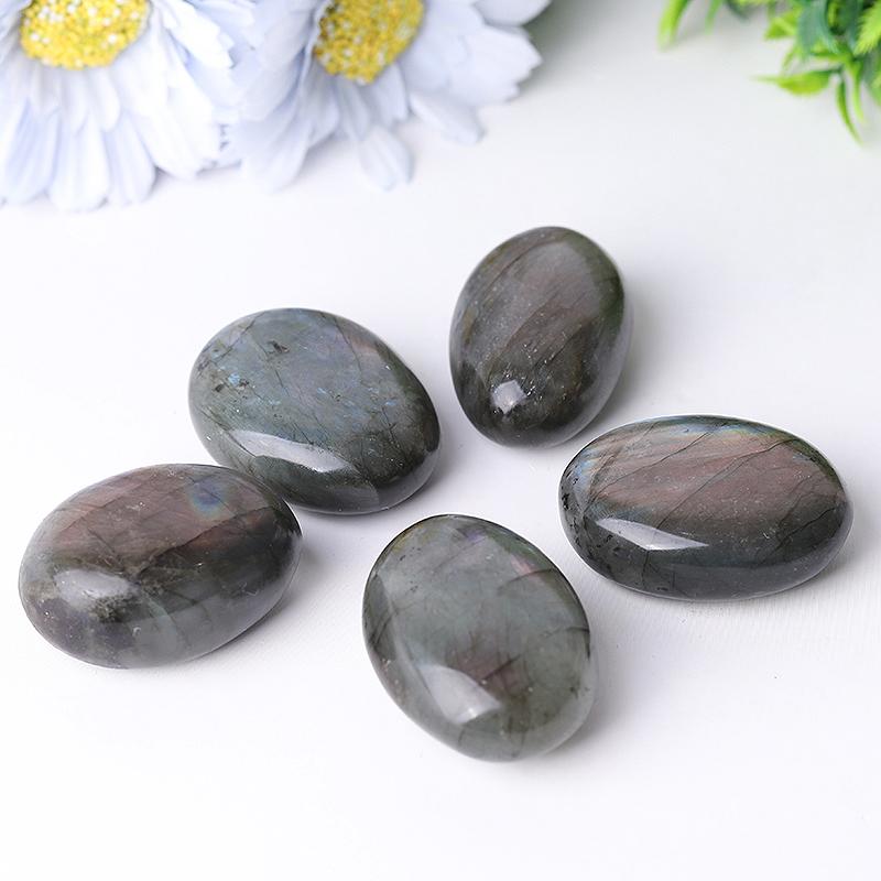 1.5"-2.0" Labradorite bulk tumbled stone Palm stones Best Crystal Wholesalers