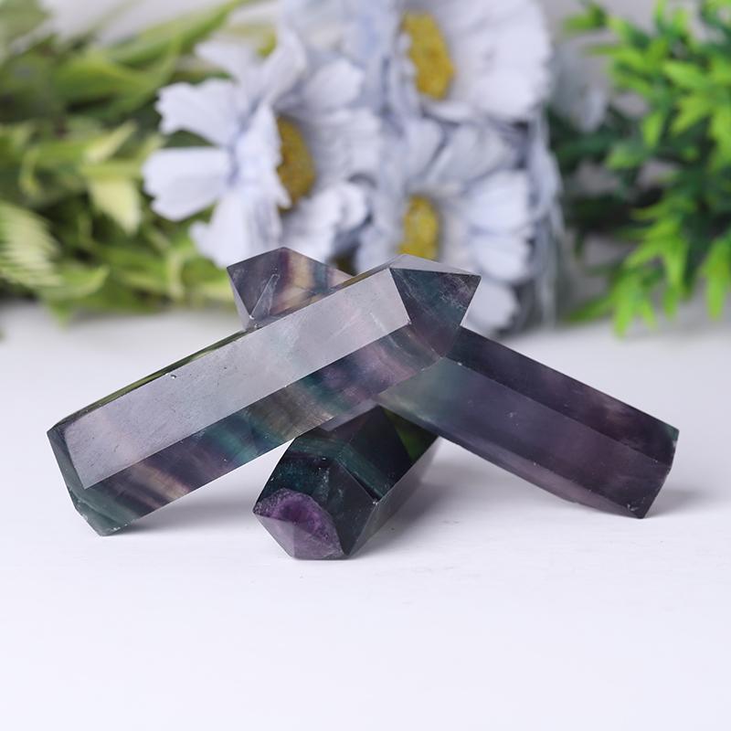 High Quality Crystal Wand Towers Points BulkColorful Fluorite Tower Small Rainbow Fluorite Point Best Crystal Wholesalers