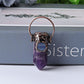 2.4" Amethyst Rose Quartz with Kyanite Pendant for DIY Best Crystal Wholesalers