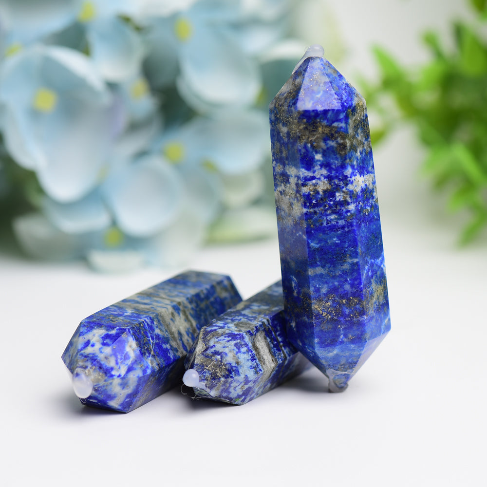 2.8" Lapis Double Terminated Crystal Points Towers Bulk Best Crystal Wholesalers