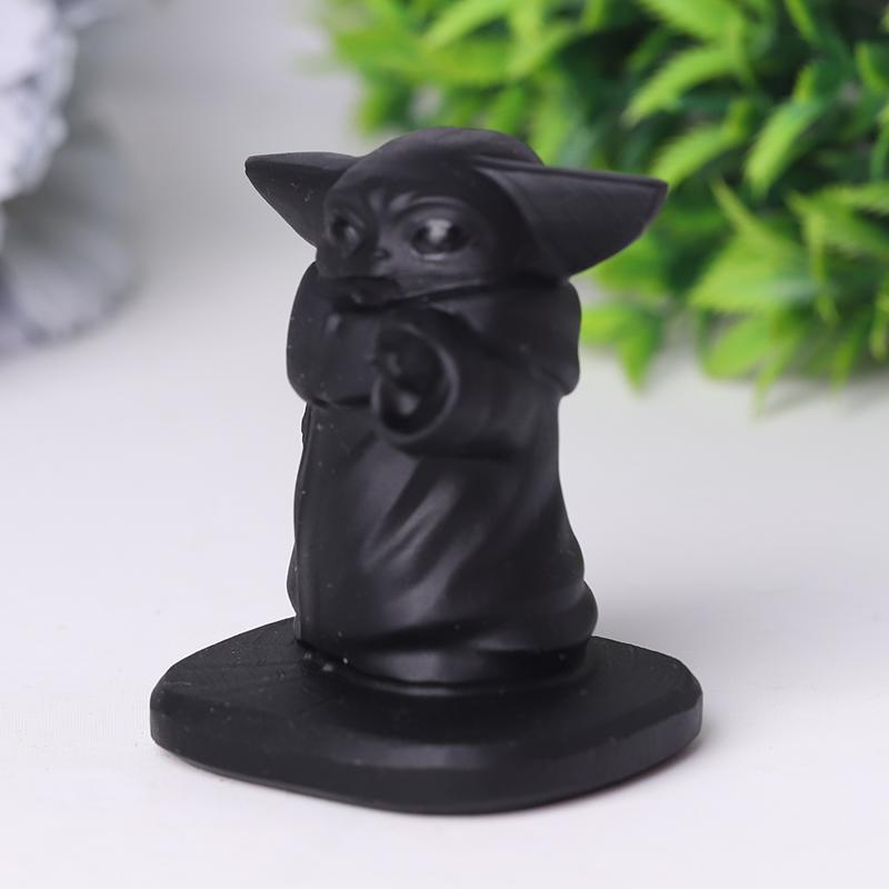 Black Obsidian Master Crystal Carvings Cartoon BulkBest Crystal Wholesalers