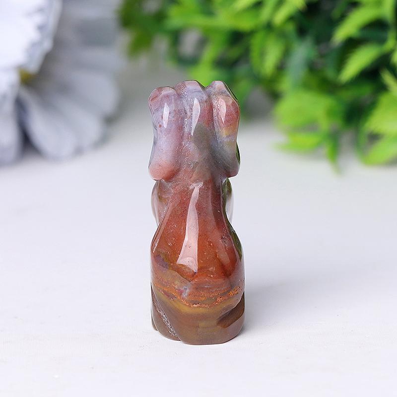 Ocean Jasper Carving Dogs for Sale Crystal Gift Animal Bulk Best Crystal Wholesalers