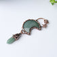 3.6" Green Aventurine Moon Design Pendant Best Crystal Wholesalers