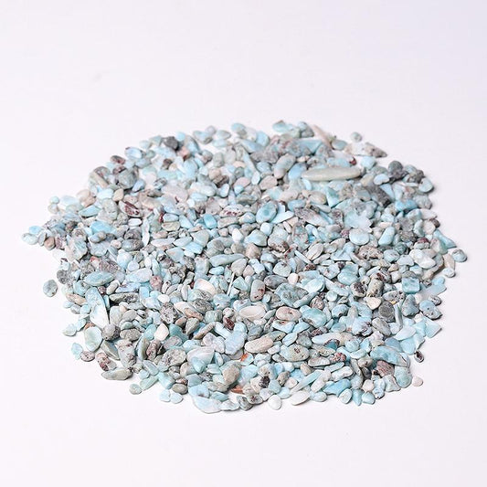 0.1kg 5-7mm Natural Larimar Chips Crystal Chips for Decoration Best Crystal Wholesalers