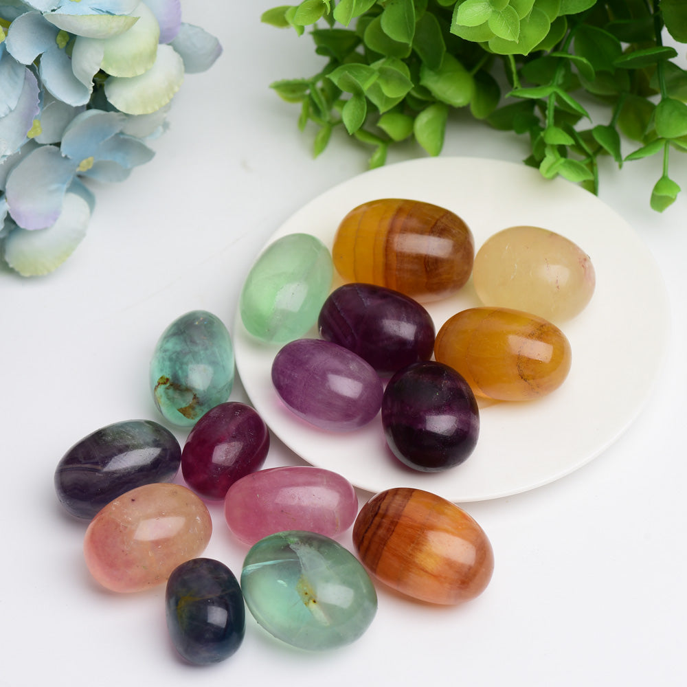 30-40mm Mixed Fluorite Tumbles Bag Bulk Wholesale