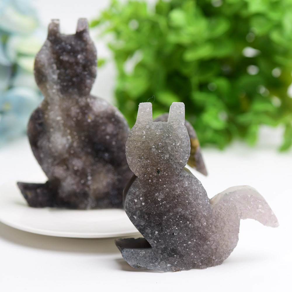 3.2"-4.2" Cluster Cat Crystal Carving Bulk Wholesale