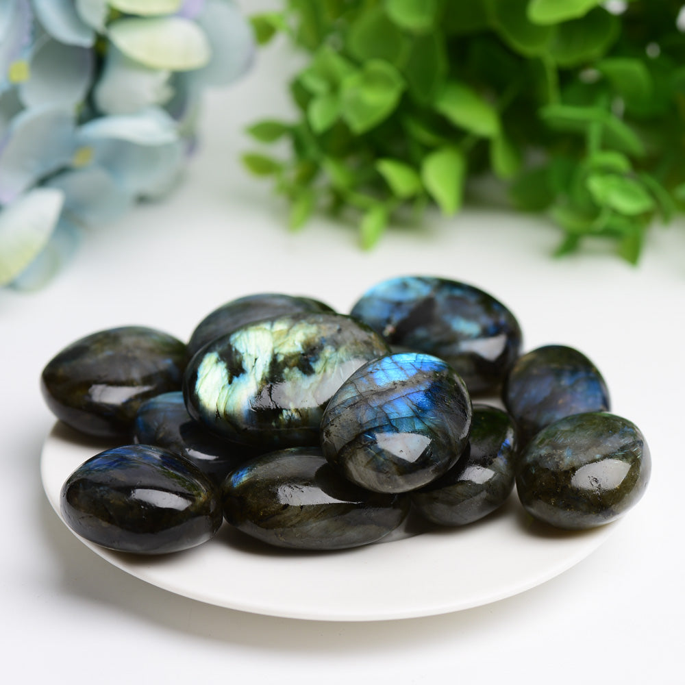 1.2"-2.0" Labradorite Palm Stone Bulk Wholesale