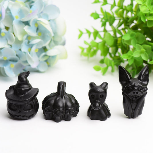 Black Obsidian Carving for Halloween Bulk Wholesale