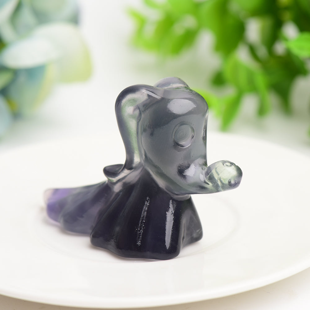 2.6" Fluorite Zero Dog Crystal Carving Bulk Wholesale