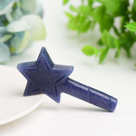 2.7" Star Magic Wand Crystal Carving Bulk Wholesale