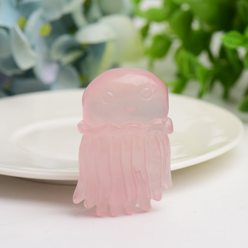 2.0" Mixed Crystal Jellyfish Carving Bulk Wholesale