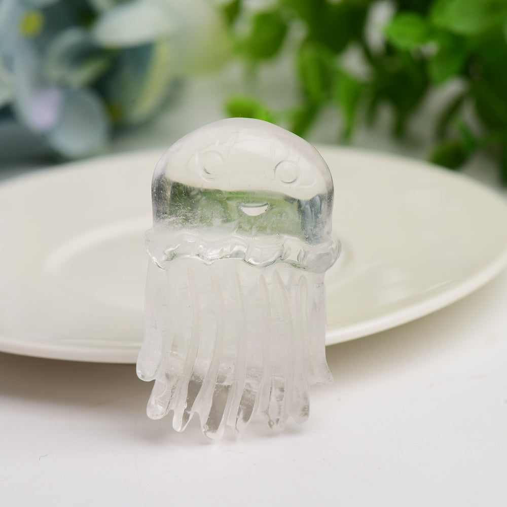 2.0" Mixed Crystal Jellyfish Carving Bulk Wholesale