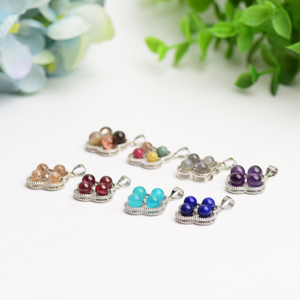 Mixed Crystal Flower Shape Pendant Bulk Wholesale