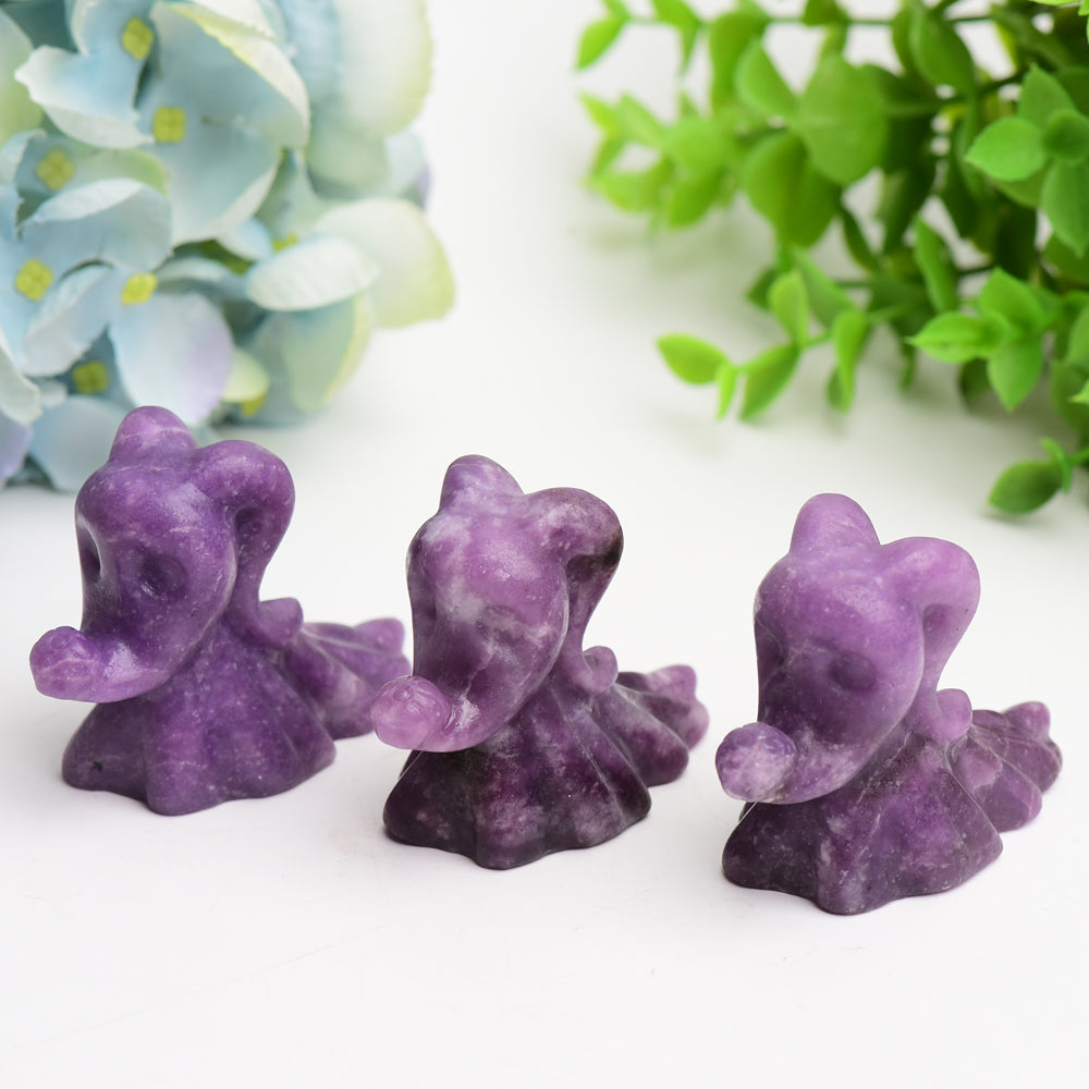 2.7" Purple Lepidolite Zero Dog Bulk Wholesale