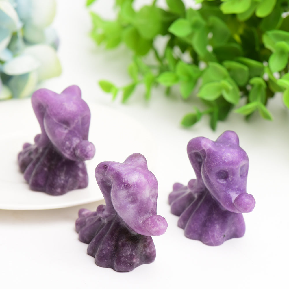 2.7" Purple Lepidolite Zero Dog Bulk Wholesale