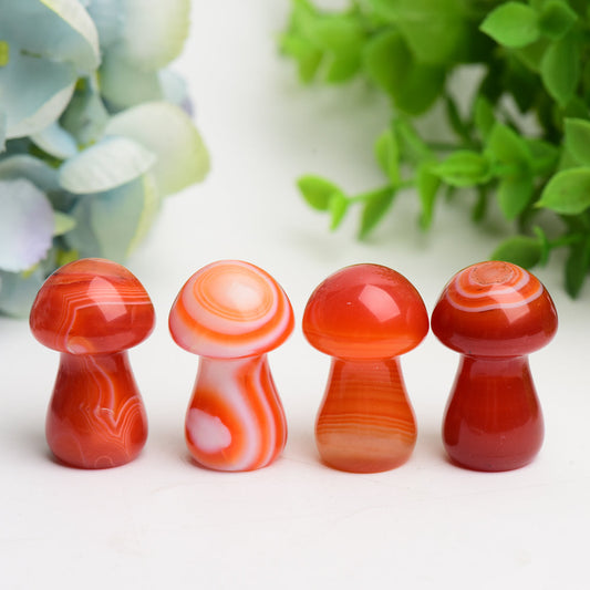 1.45" Carnelian Mushrom Crystal Carving Bulk Wholesale