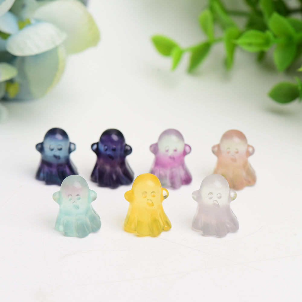 20mm Mini Fluorite Ghost Crystal Carving Bulk Wholesale