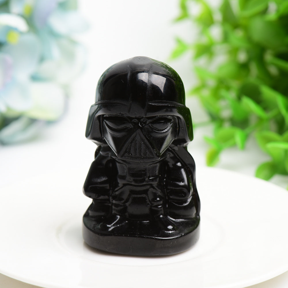 2.5" Mixed Crytsal Darth Vader Crystal Carving Bulk Wholesale