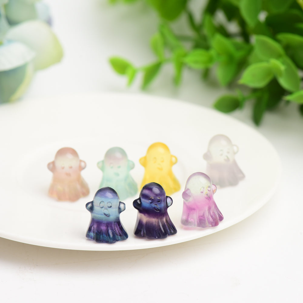 20mm Mini Fluorite Ghost Crystal Carving Bulk Wholesale