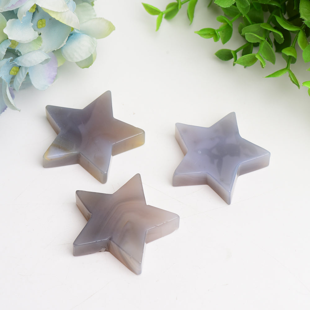 2.0" Agate Star Crystal Carving Bulk Wholesale