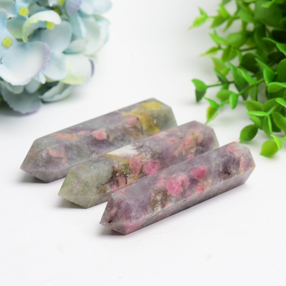 2.5"-4.0" Pink Tourmaline Crystal Point Bulk Wholesale