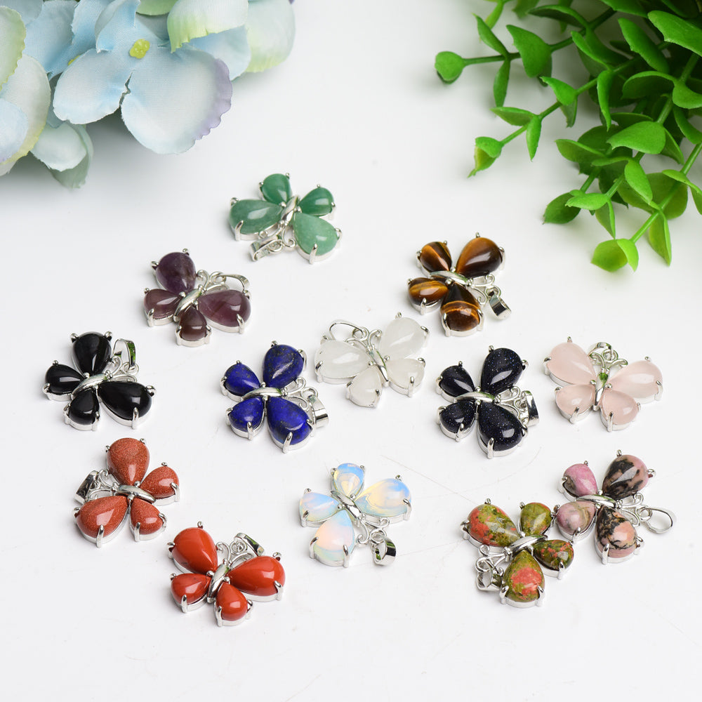 Mixed Crystal New Design Butterfly Shape Pendant Bulk Wholesale