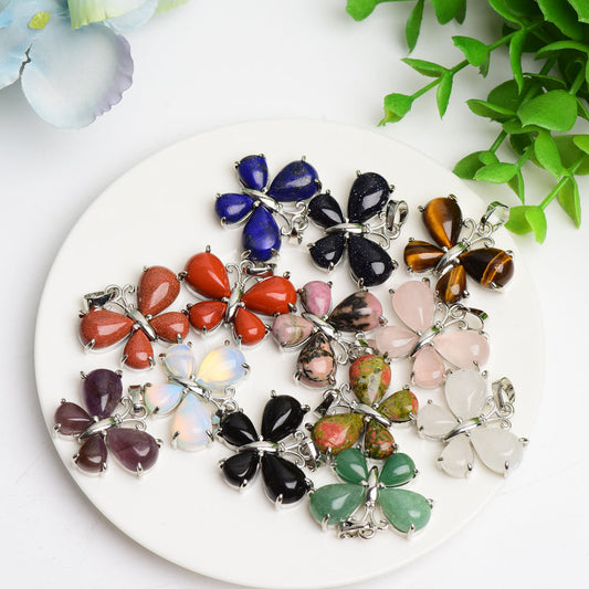 Mixed Crystal New Design Butterfly Shape Pendant Bulk Wholesale