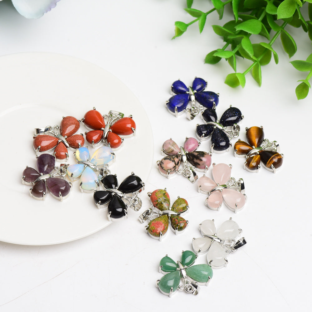 Mixed Crystal New Design Butterfly Shape Pendant Bulk Wholesale