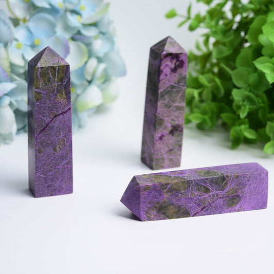 2.5"-4.0" Charoite Crystal Tower Bulk Wholesale