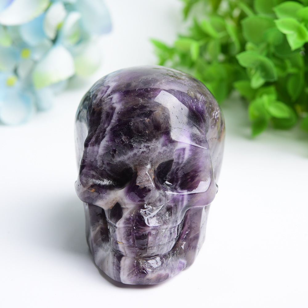 3.2" Dream Amethyst Skull Crystal Carving Bulk Wholesale