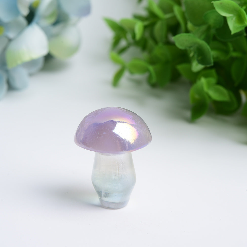 1.3" Aura Crystal Mushroom Carving Bulk Wholesale