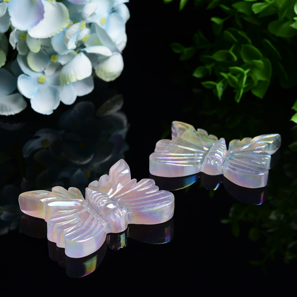 2.6" Aura Crystal Butterfly Carving Bulk Wholesale