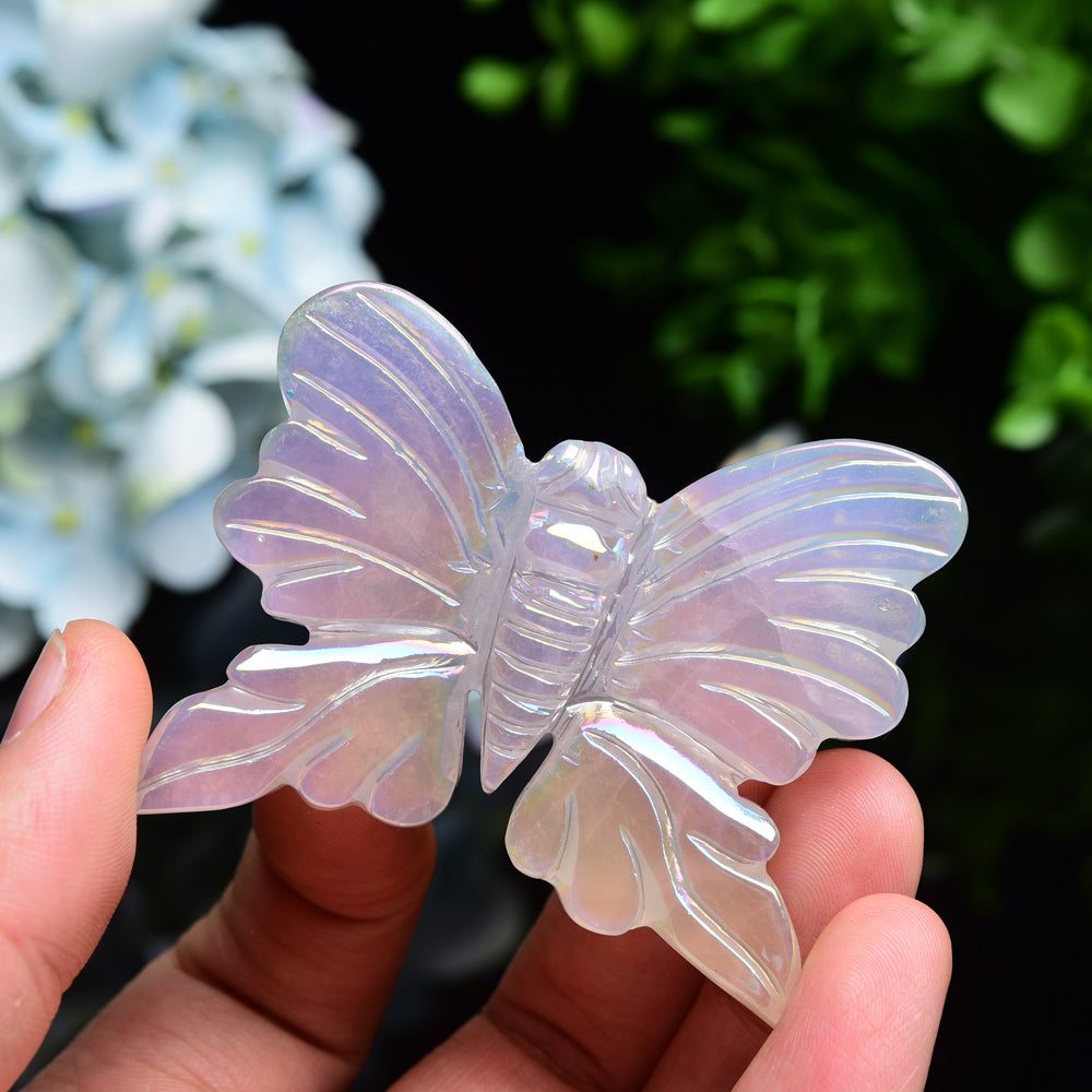 2.6" Aura Crystal Butterfly Carving Bulk Wholesale