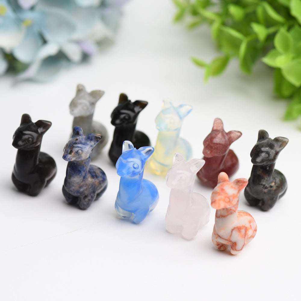 Mixed Crystal Mini Alpaca Carving Bulk Wholesale