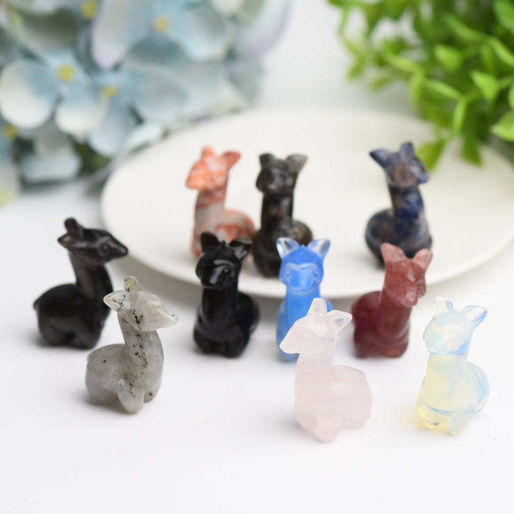 Mixed Crystal Mini Alpaca Carving Bulk Wholesale