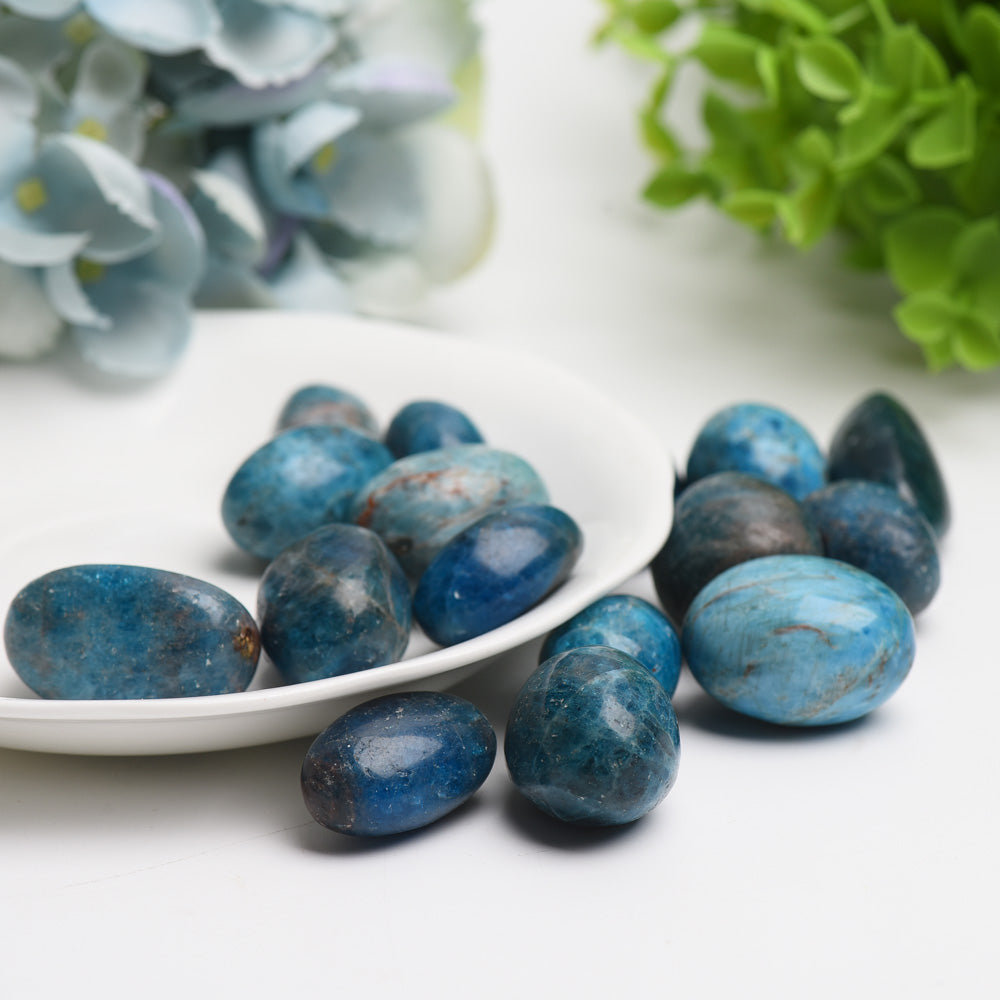 25-30mm Blue Appatite Crystal Tumbles Bag Bulk Wholesale