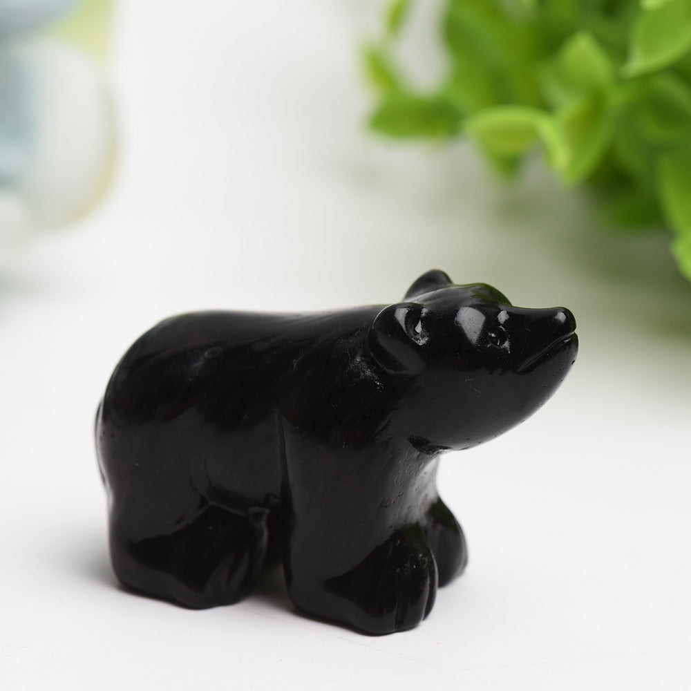 2.2" Mixed Crystal Bear Crystal Carving Bulk Wholesale