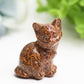 1.9" Mixed Crystal Cat Crystal Carving Bulk Wholesale